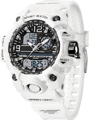 Women's Sport Watch Digital Waterproof Watches Military Watches Analog Outdoor Wrist Watch LED Luminous Alarm Stopwatch Dual Time Wristwatch in Kuwait