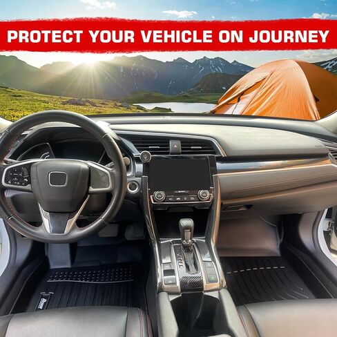 IKON MOTORSPORTS 3D TPE Floor Mats, Compatible with 2022-2025 Hyundai Santa Cruz, All Weather Waterproof Anti-Slip Floor Liners, Front & 2nd Row Full Set Car Interior Accessories, Black in Kuwait