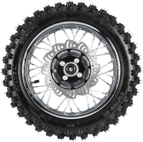 TDPRO Rear 3.00-12 1.85x12 Wheel With 12mm Bearing Axle 80/100-12 Tire Rim & Brake Disc Rotor and Sprocket For Dirt Pit Bike in Kuwait