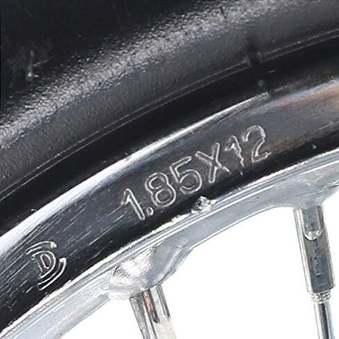TDPRO Rear 3.00-12 1.85x12 Wheel With 12mm Bearing Axle 80/100-12 Tire Rim & Brake Disc Rotor and Sprocket For Dirt Pit Bike in Kuwait