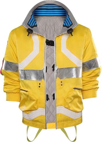 سترة تنكرية لراكبي الدراجات النارية للبالغين معطف أصفر أنيمي سويت شيرت بسحاب زي للرجال والنساء قميص مطبوع in Kuwait