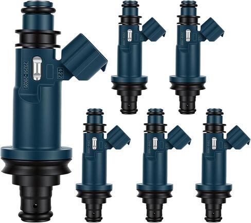 1997-2004 6Pcs Fuel Injectors Compatible for Toyota Camry Avalon Sienna Solara Highlander 1998-2004, for Lexus ES300 RX300 1997-2003 3.0L V6 Replace 23209-20020 23250-20020 23209-0A010 842-12235 in Saudi Arabia