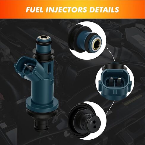 1997-2004 6Pcs Fuel Injectors Compatible for Toyota Camry Avalon Sienna Solara Highlander 1998-2004, for Lexus ES300 RX300 1997-2003 3.0L V6 Replace 23209-20020 23250-20020 23209-0A010 842-12235 in Saudi Arabia