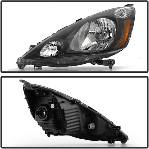 KEEKPO - For 2009 2010 2011 2012 2013 2014 Honda FIT Grey Housing Headlights Headlamps Pair Set Driver & Passenger Side in Saudi Arabia