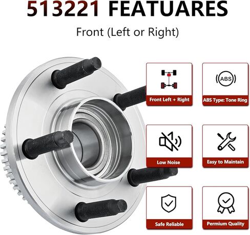 JLEO 513221 مجموعة تعليق بديلة لمحمل العجلة الأمامية والمحور متوافق مع Ford Mustang 2005 2006 2007 2008 2009 2010 2011 2012 2013 2014، من أجل Avanti Avanti 2005-2007 in Saudi Arabia