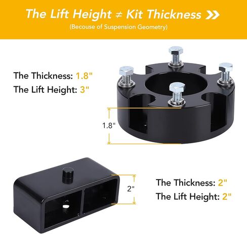 3 Inch Front + 2 Inch Rear Leveling Lift Kits for Tundra Strut Spacer Suspension Lift Kit Lift Spacers for 2007-2021 Tundra 2WD 4WD, 2007-2021 Sequoia 2WD 4WD in Saudi Arabia