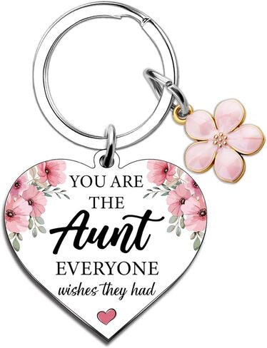 Niece from Auntie Gift For Aunt For Women from Niece Nephew Unique Aunts Valentines Mothers Day Cute Key Chain Accessories Key Ring Presents for Her Womens Stocking Stuffers Christmas Gifts in Saudi Arabia