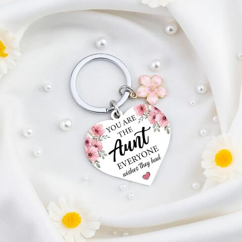 Niece from Auntie Gift For Aunt For Women from Niece Nephew Unique Aunts Valentines Mothers Day Cute Key Chain Accessories Key Ring Presents for Her Womens Stocking Stuffers Christmas Gifts in Saudi Arabia