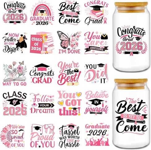 UV DTF Cup Wrap - 20 Sheets Mom Sunflower UV DTF Cup Wraps for 16 oz Butterfly Flower Uvdtf Cup Wraps Waterproof UV DTF Decals Personalized UV DTF Wraps for Glass Cups Wood Crafts in Kuwait