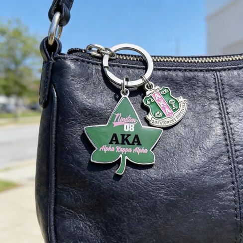 1908 Keychain,Sorority Paraphernalia Gifts AKA Key Chain Lvy Leaf Pendant Keyring AKA Sorority Gifts for Women Sisterhood Keychains for Sisters Friends in Kuwait