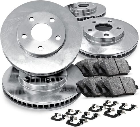 R1 Concepts Front and Rear Brake Kit For 2019-2022 Subaru Ascent| Blank Brake Rotors| Ceramic Brake Pads and Rotors Kit| Hardware included in Saudi Arabia