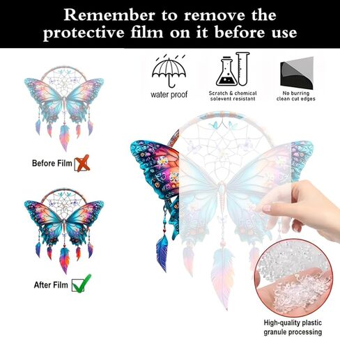 1PC Turtle Dreamcatcher Colorful Acrylic Suncatcher Hanging, 7.08 inch Window Decor with Printed Stained Glass Style Design, Rainbow Maker Wall Art, Gift Idea & Garden Ornament Indoor Outdoor Use in Saudi Arabia
