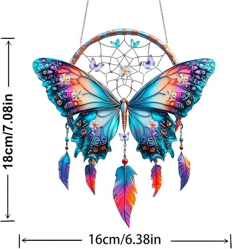 1PC Turtle Dreamcatcher Colorful Acrylic Suncatcher Hanging, 7.08 inch Window Decor with Printed Stained Glass Style Design, Rainbow Maker Wall Art, Gift Idea & Garden Ornament Indoor Outdoor Use in Saudi Arabia