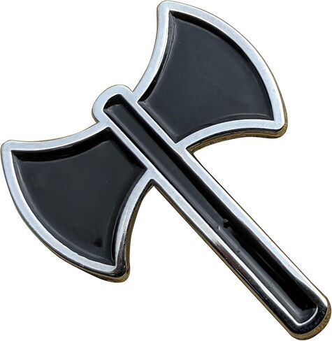 رمز فأس Pun Labrys القابل للتطبيق - رمز فخر دعم المثليين النسويين LGBT - طية صدر السترة أو دبوس المينا القماشي in Kuwait