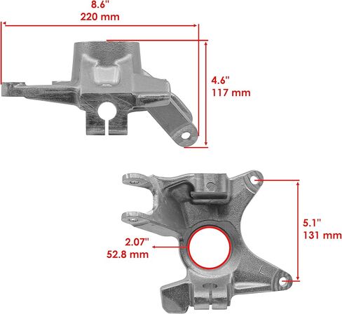 Caltric Front Left Knuckle with Ball Bearing & Circlip Compatible with Can-Am Defender MAX HD7 HD9 2022 / PRO HD10 XT 2020-2022 / HD8 XT Cab 2017-2021 / MAX HD8 XT DPS 2018-2021 in Saudi Arabia