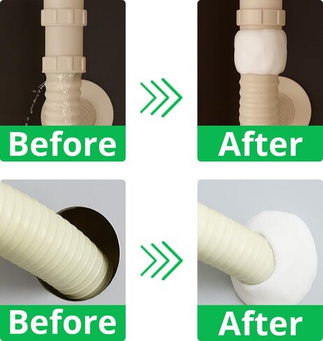 3 عبوات من معجون السباكين وختم القناة - معجون مانع للتسرب مقاوم للماء شديد التحمل لتصريف الحوض، ووصلات الحوض والأنابيب، وقنوات التدفئة والتهوية وتكييف الهواء، وحشو فتحات الجدار وحل الإصلاح السريع in Kuwait