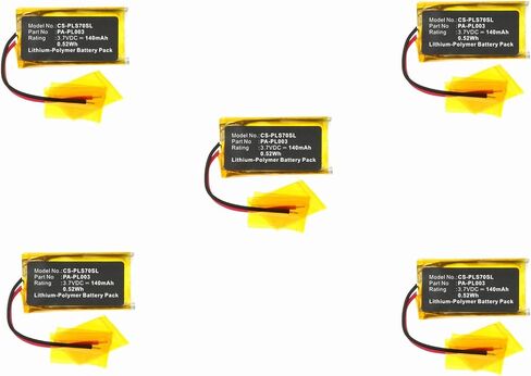 (5 Pack) XSP Battery for PLANTRONICS Avaya AWH75N AWH75N CS70 CS70N CS70-N Savi 730 Voyager Pro Voyager Pro HD Voyager Pro UC Voyager Pro+ W730 WH210 PN 66278-01 79879-01 PA-PL003 in Saudi Arabia