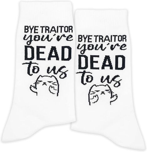 هدايا وداع لزملاء العمل، جوارب مبتكرة "وداعًا أيها الخائن، أنت ميت بالنسبة لنا"، هدايا وداع للأصدقاء، هدايا مغادرة زملاء العمل، هدايا وداع مضحكة للزملاء، هدايا مضحكة لمغادرة رئيس العمل. (010) in Kuwait