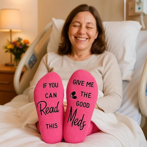 4 Pairs Get Well Gifts for Women After Surgery Socks Inspirational Fun Surgery Recovery Gifts for Someone Who Is Sick Socks in Kuwait