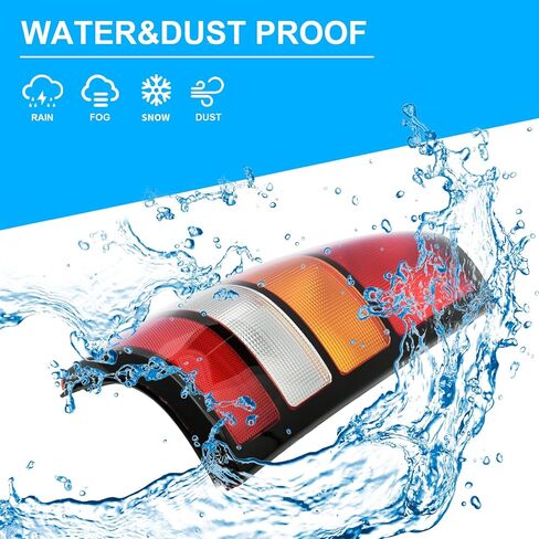 Tail Light Fit for 1999-2006 GMC Sierra, for 1999-2002 Chevy Silverado 1500 1500HD 2500 2500HD 3500,Taillight Rear Light Brake Lamp Replacment Driver Passenger Side(Black Edge,w/o Bulb&Wiring Harness) in Kuwait