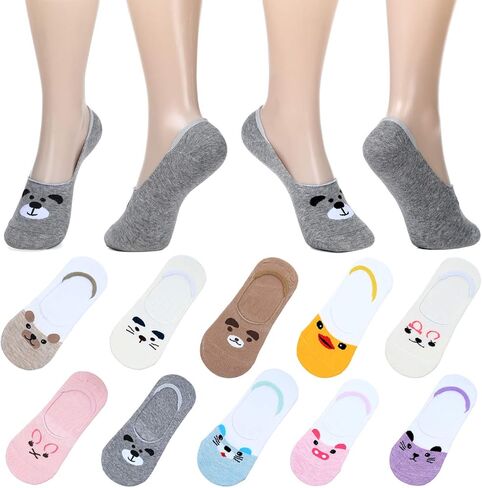 جوارب نسائية لطيفة بدون عرض من RYI للأحذية المسطحة سهلة الارتداء غير مرئية ومخفية منخفضة لحذاء القارب 5-9 9-11 in Kuwait