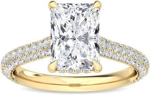 1-5 قيراط (ctw) خاتم خطوبة كلاسيكي من الذهب الأبيض المشع، قطع دائري من الألماس LAB GROWN (اللون E-F Clarity VS2-SI1) in Kuwait