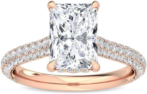 1-5 قيراط (ctw) خاتم خطوبة كلاسيكي من الذهب الأبيض المشع، قطع دائري من الألماس LAB GROWN (اللون E-F Clarity VS2-SI1) in Kuwait