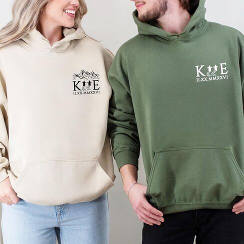 قمصان Just Married للأزواج، وقمصان العروس والعريس، وبلوزات السيدة والسيد المستقبلية، وسترات زوجين مخصصة بأرقام رومانية: شهر العسل، والزفاف، والذكرى السنوية، والخطوبة، وهدايا عيد الحب in Kuwait