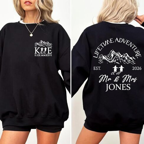 قمصان Just Married للأزواج، وقمصان العروس والعريس، وبلوزات السيدة والسيد المستقبلية، وسترات زوجين مخصصة بأرقام رومانية: شهر العسل، والزفاف، والذكرى السنوية، والخطوبة، وهدايا عيد الحب in Kuwait