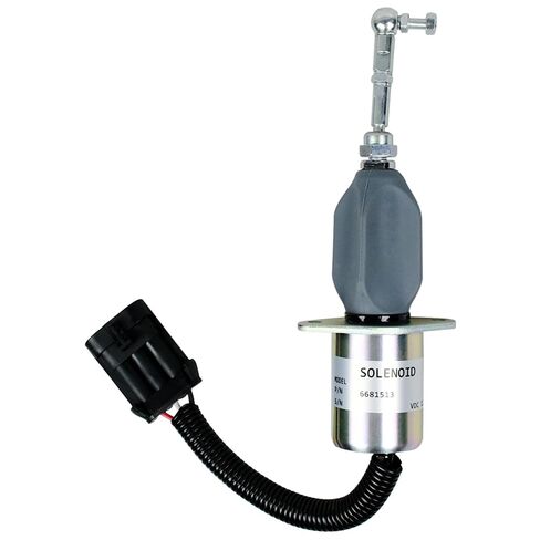 6681513 Fuel Shut Off Solenoid with Bearings Compatible with Bobcat T190 S185 S175 S160 773 763 753 751 325 328 331 334 337 12V Replace 6681512 6667992 6667993 7136559 in Kuwait