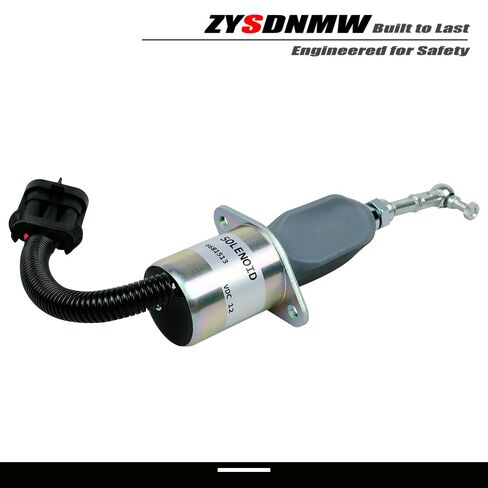 6681513 Fuel Shut Off Solenoid with Bearings Compatible with Bobcat T190 S185 S175 S160 773 763 753 751 325 328 331 334 337 12V Replace 6681512 6667992 6667993 7136559 in Kuwait