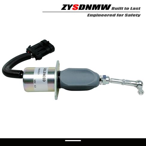 6681513 Fuel Shut Off Solenoid with Bearings Compatible with Bobcat T190 S185 S175 S160 773 763 753 751 325 328 331 334 337 12V Replace 6681512 6667992 6667993 7136559 in Kuwait