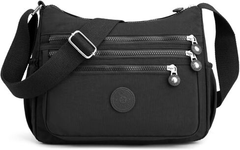 Crossbody Bag for Women, Nylon Waterproof Shoulder Bag with Pockets Adjustable Strap, Purse Handbag for Women in Saudi Arabia