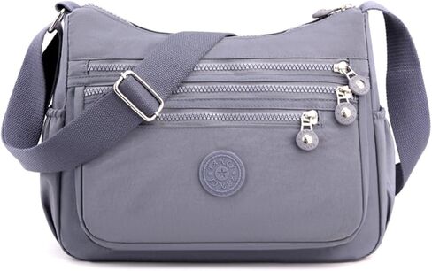 Crossbody Bag for Women, Nylon Waterproof Shoulder Bag with Pockets Adjustable Strap, Purse Handbag for Women in Saudi Arabia