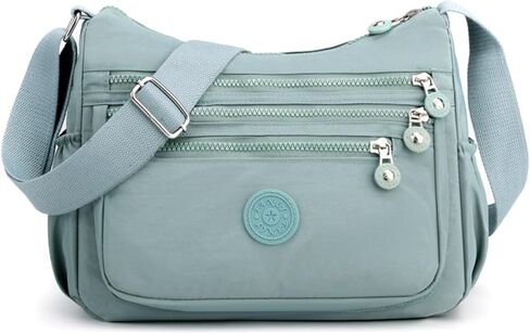 Crossbody Bag for Women, Nylon Waterproof Shoulder Bag with Pockets Adjustable Strap, Purse Handbag for Women in Saudi Arabia