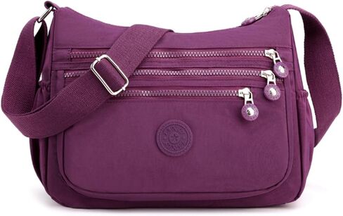 Crossbody Bag for Women, Nylon Waterproof Shoulder Bag with Pockets Adjustable Strap, Purse Handbag for Women in Saudi Arabia