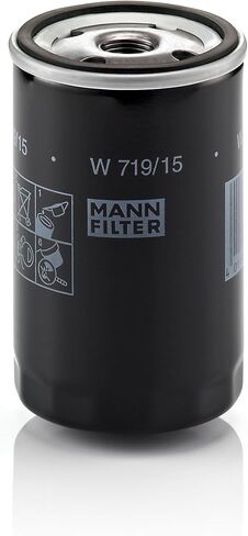 Mann Filter W 719/15 Spin-On Oil Filter Replacement Compatible With BMW 325e (1984-1987), 325i (1987-1991), 325is (1987-1991), 325ix (1988-1991), 528e (1982-1988) in Saudi Arabia