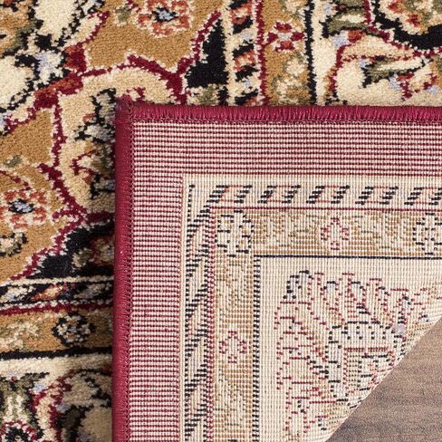 SAFAVIEH Lyndhurst Collection Area Rug - 5'3" x 7'6", Red & Ivory, Traditional Oriental Design, Non-Shedding & Easy Care, Ideal for High Traffic Areas in Living Room, Bedroom (LNH329C) in Saudi Arabia