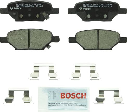 BOSCH BC1033 QuietCast Premium Ceramic Disc Brake Pad Set - Compatible with Select Chevrolet Cobalt, HHR, Malibu; Pontiac G5, G6, Pursuit; Saturn Aura, Ion; REAR in Saudi Arabia