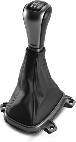 Manual Gear Shift Knob Boot Cover with Sliver Knob and Bracket Base Assembly 5 Speed Fit for Honda Accord 2008-2012 in Kuwait