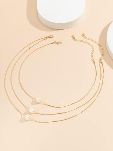 Pearl Layered Necklace Contemporary Pendant Design Femme Accessory in Saudi Arabia
