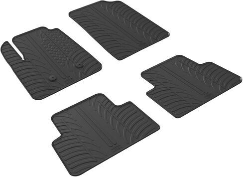 Gledring USA Custom Fit All-Weather Rubber Floor Mats Intended for Chevrolet Aveo (T200) 2004-2011, No Trimming Required, Tailored Custom Fit, Protects from Rain, Mud, & Snow in Saudi Arabia