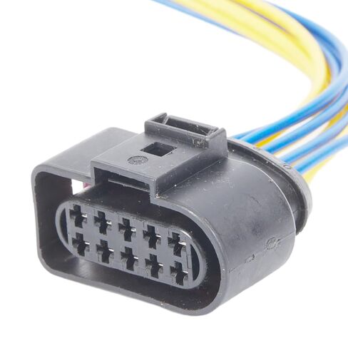 10 Pin Automotive Wiring Harness Headlight Pigtail Connector 1J0973735 Temp Sensor Plug Deflation Valve Halogen Headlights Plug for Audi VW Kenworth T680 in Kuwait