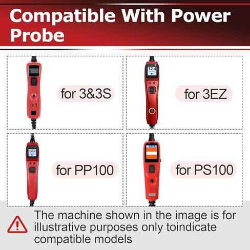 2 قطعة PPTK0025 مجموعة مشابك كابلات البطارية متوافقة مع نماذج مسبار الطاقة 3/3S/3Ez، مجموعة الرصاص بمشبك التمساح، ملحقات أدوات مسبار دائرة الطاقة للاختبار الكهربائي للسيارات in Kuwait
