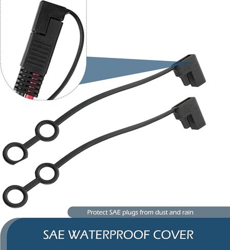 8 قطع 2 دبوس استبدال غطاء الطقس، حشوات مانعة لتسرب الماء وأغطية حماة المكونات، SAE المكونات استبدال غطاء غطاء مقاوم للغبار، السيارات موصل DC غطاء حماية الغطاء العلوي in Kuwait