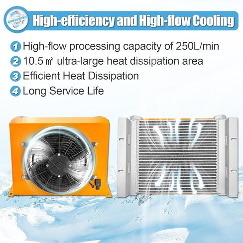 AH1490T-CA DC24V 250L/min مروحة مبرد الزيت الهيدروليكي 120 واط مبرد الهواء الهيدروليكي مبرد الهواء المبرد بالزيت استبدال # AH1490T in Kuwait