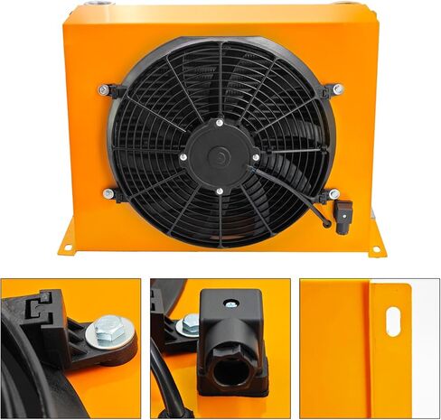 AH1490T-CA DC24V 250L/min مروحة مبرد الزيت الهيدروليكي 120 واط مبرد الهواء الهيدروليكي مبرد الهواء المبرد بالزيت استبدال # AH1490T in Kuwait