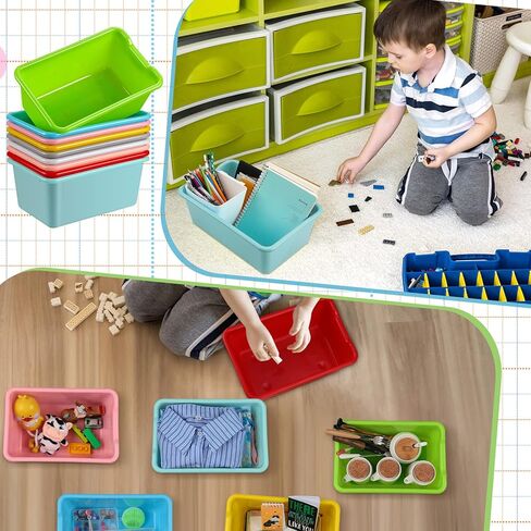 Storage Bins for Classroom Plastic Cubby Bins Bulk Colorful Storage Container Multi Purpose Kids Book Toy Tray Organizer Boxes for School Library Home Office(36 Pcs) in Saudi Arabia
