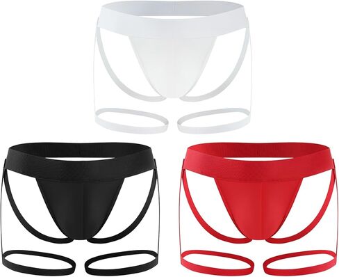 Jock Straps Hombres Para la Ropa Interior Masculina Sexy Seda de Hielo Funny Play Los Partidarios Atléticos Ropa in Saudi Arabia