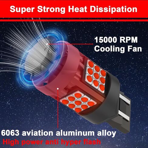 LED Rear Tail Light Kits for Ram Promaster 1500 2500 3500 2014-2025 2026, W16W Back Up Light + W21/5W Brake Light + 7440NA Turn Signal Light Bulb Combo, CANBUS Anti Hyper Flash Plug and Play in Kuwait